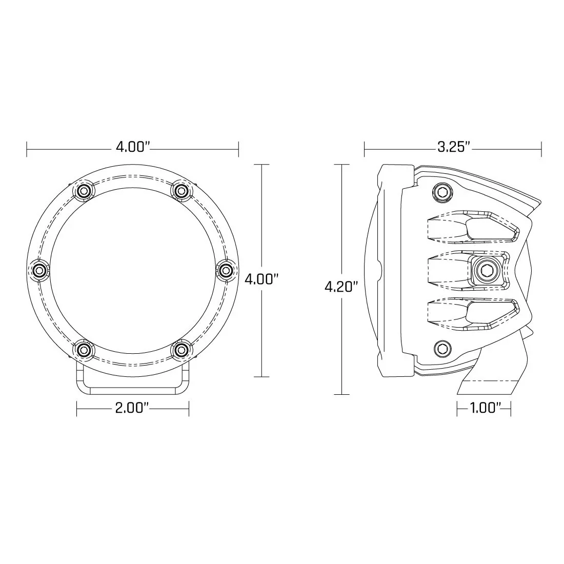 360-SERIES 4-Inch SAE (street legal) LED Fog Lights - Image 5
